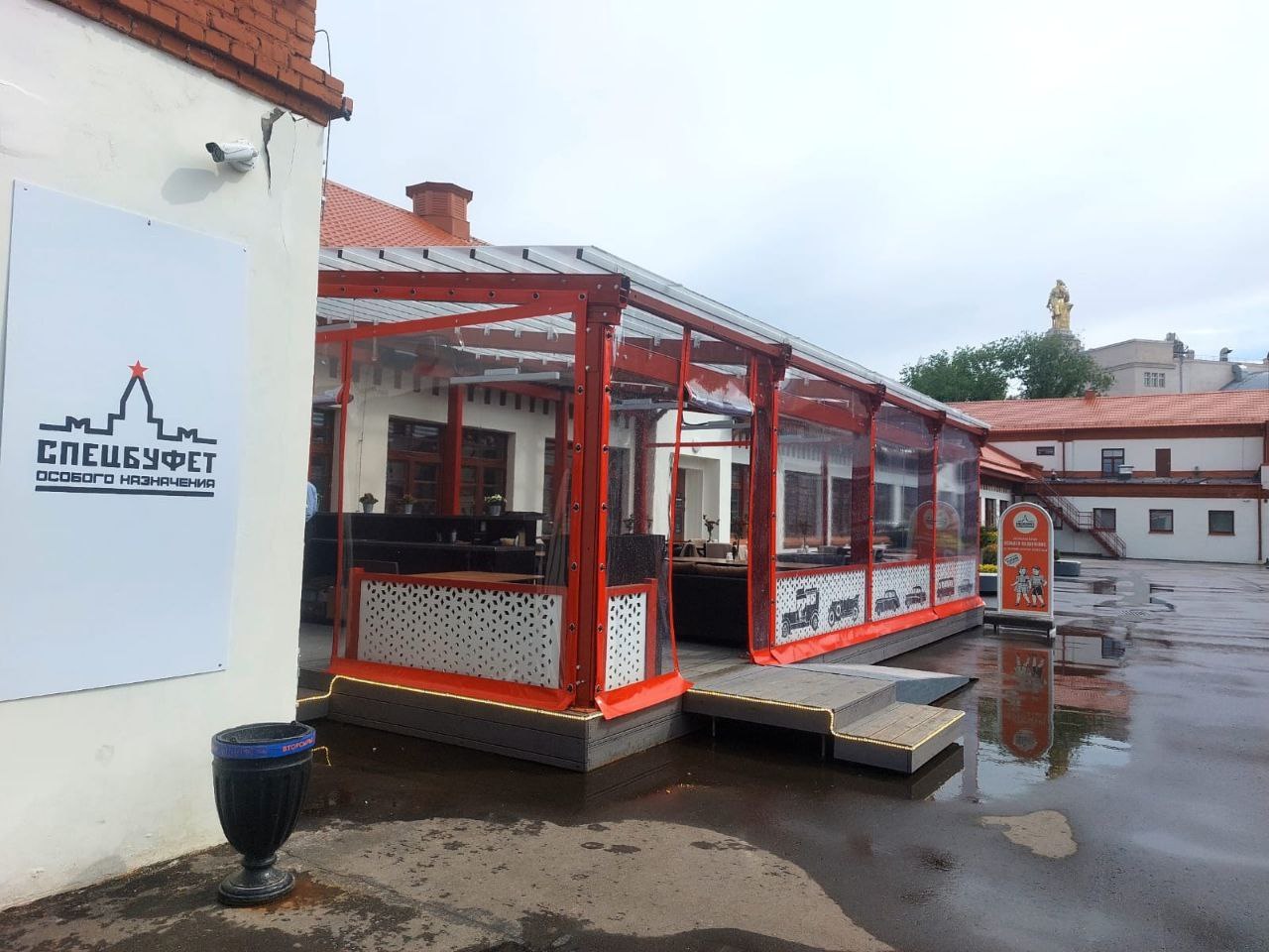 ПВХ шторы для летней террасы кафе в Скоропусковском